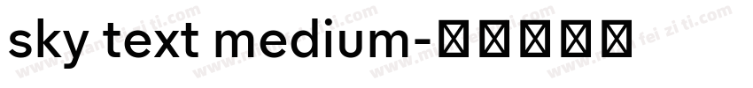 sky text medium字体转换